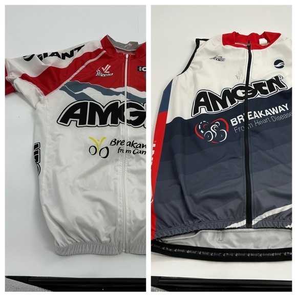 JLVelo Other - JLvelo men’s cycling bib n Shirt Bundle Short Sleeve and sleeveless Full Zip L